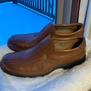 Clarks Escalade Step Brown Leather Slip On Loafer Shoes Men’s Size UK 12G US 13M